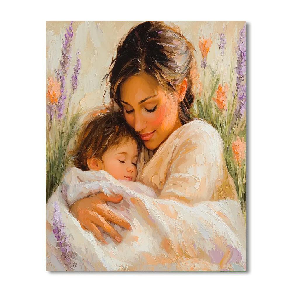 A Mother's Warmth Number Painting