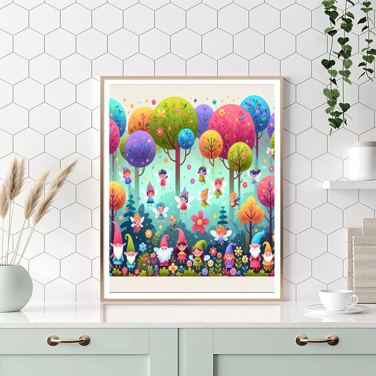 Fantastic Fairytale Forest Paint By Numbers Art