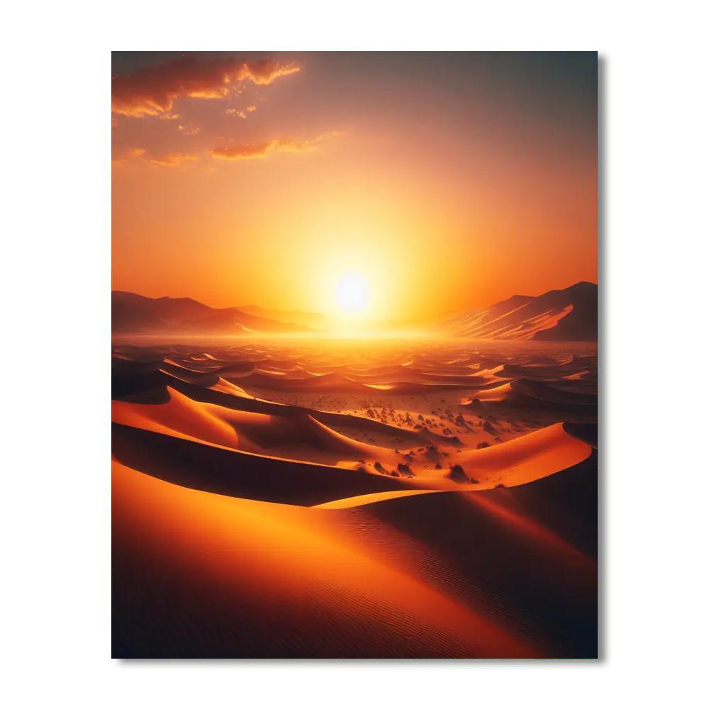 Sunset Over The Desert Paint By Numbers