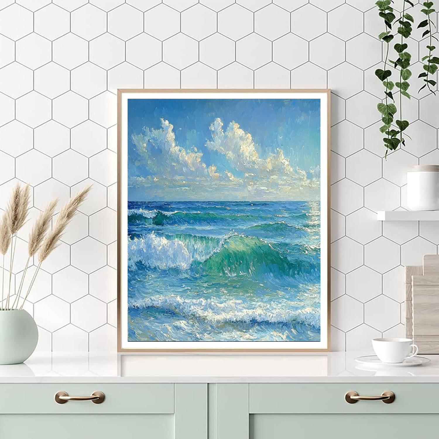 Paul Cézanne Inspired Ocean's Whispers  Paint By Numbers Kits