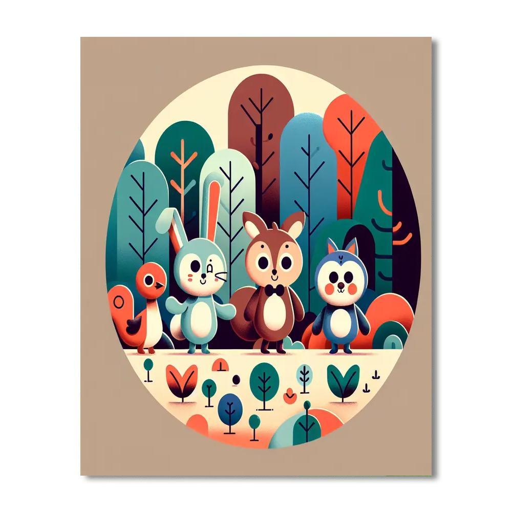 Mysterious Forest Quest Paint By Numbers Art