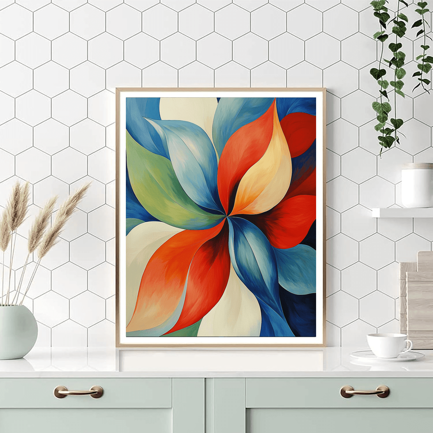 Georgia O'Keeffe Inspired Abstract Wilderness  Paint By Numbers Art