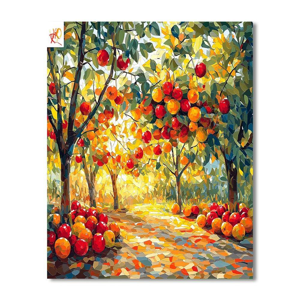 Paul Cézanne Inspired Vibrant Orchard  Paint By Number