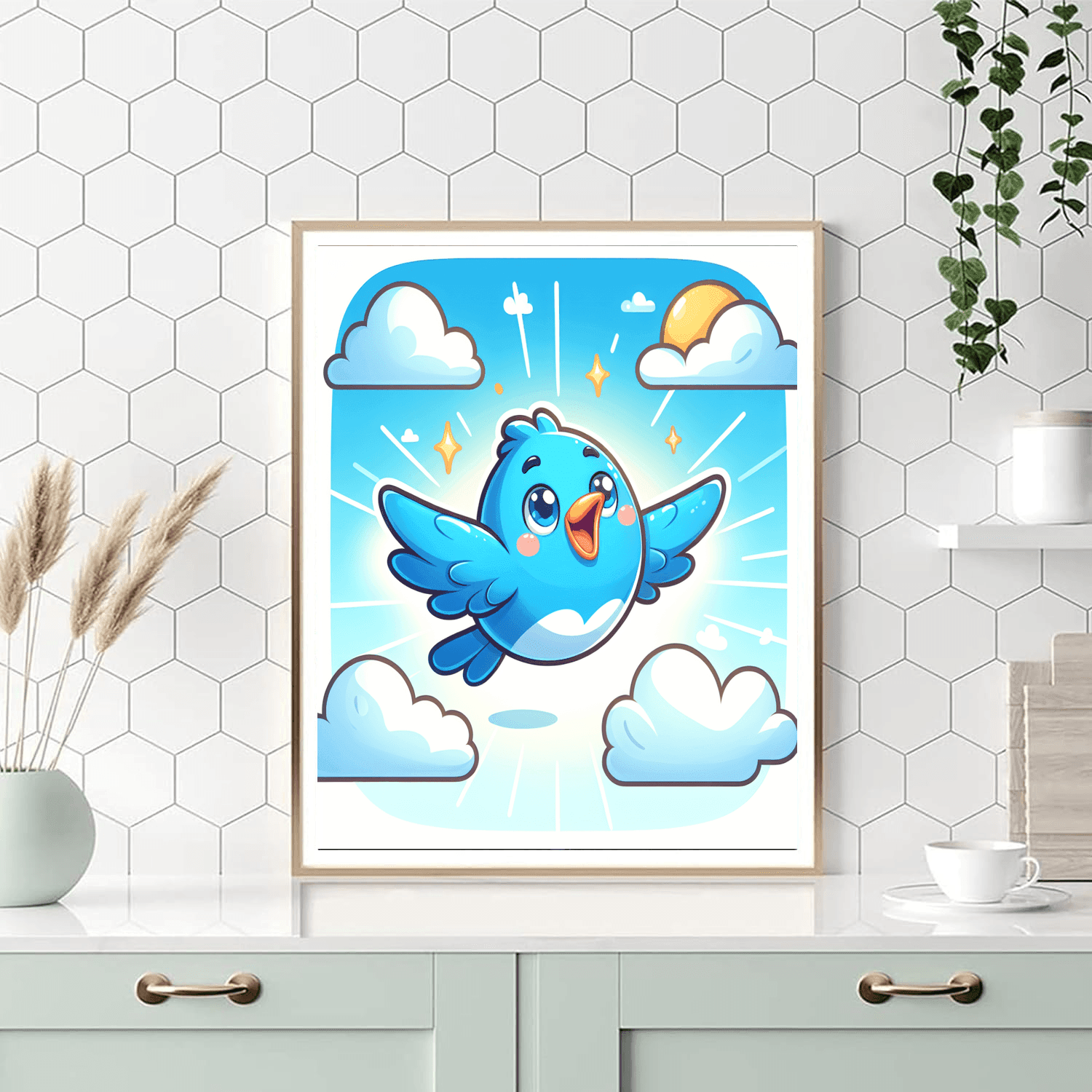 Bouncy Bluebird Paint By Color