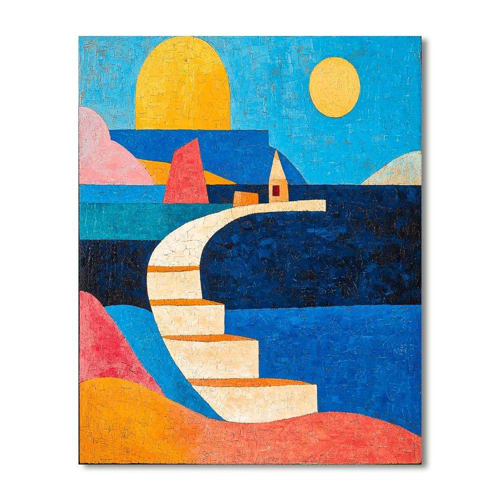 Paul Klee Inspired Dreamy Abstractions  Number Painting