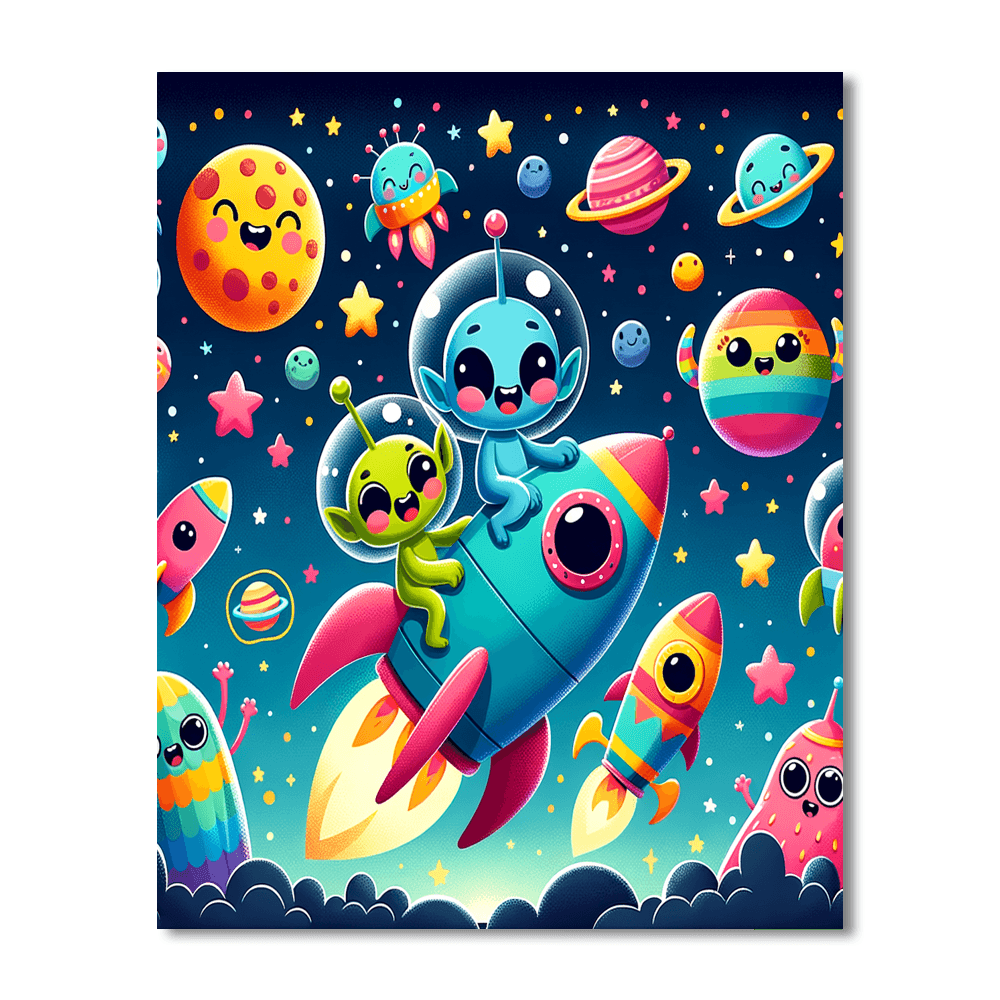 Cosmic Space Race Paint By Numbers Kits