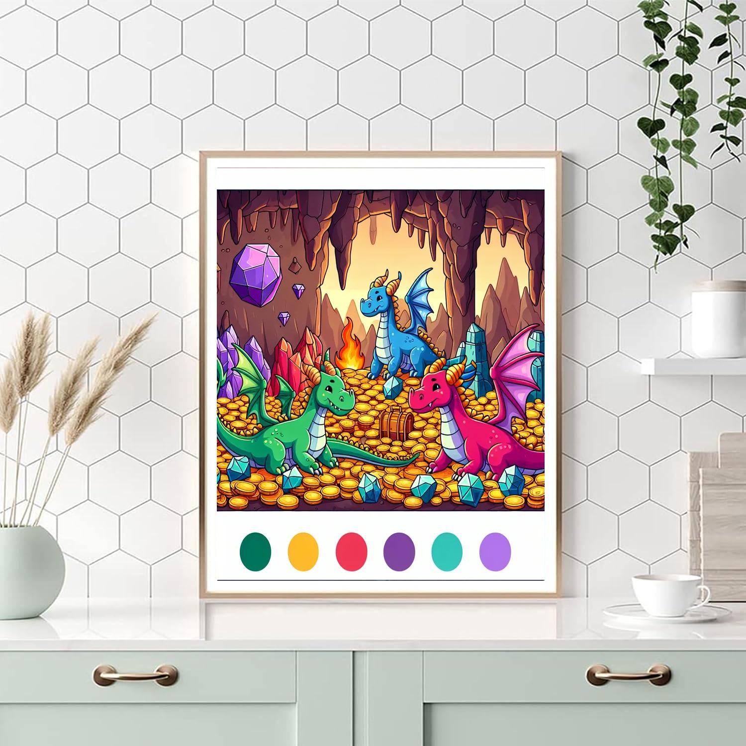 Magical Dragon's Den Numbered Painting Kits