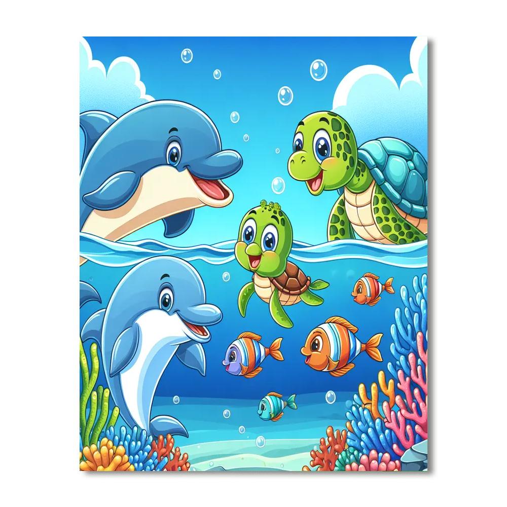 Giggling Ocean Adventure Numbered Painting Kits