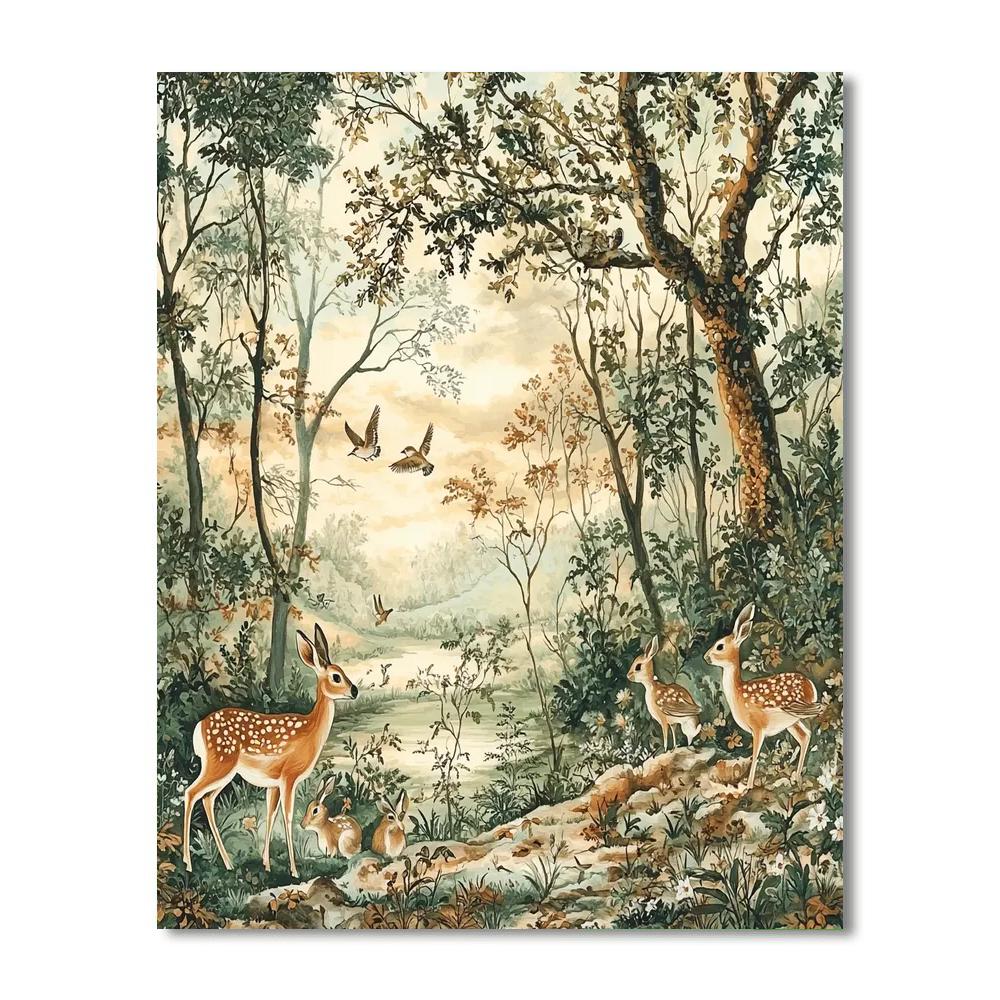 John James Audubon Inspired Wildlife At Dusk  Paint By Numbers