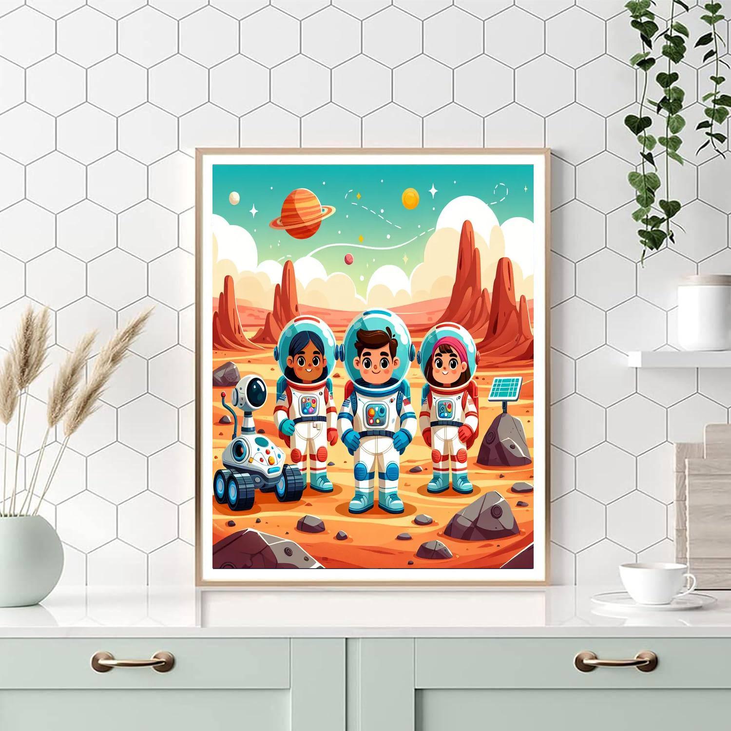 Space Pioneers On Mars Paint By Number