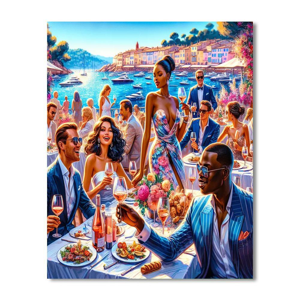 La Fête Du Rosé - France Paint By Numbers Art
