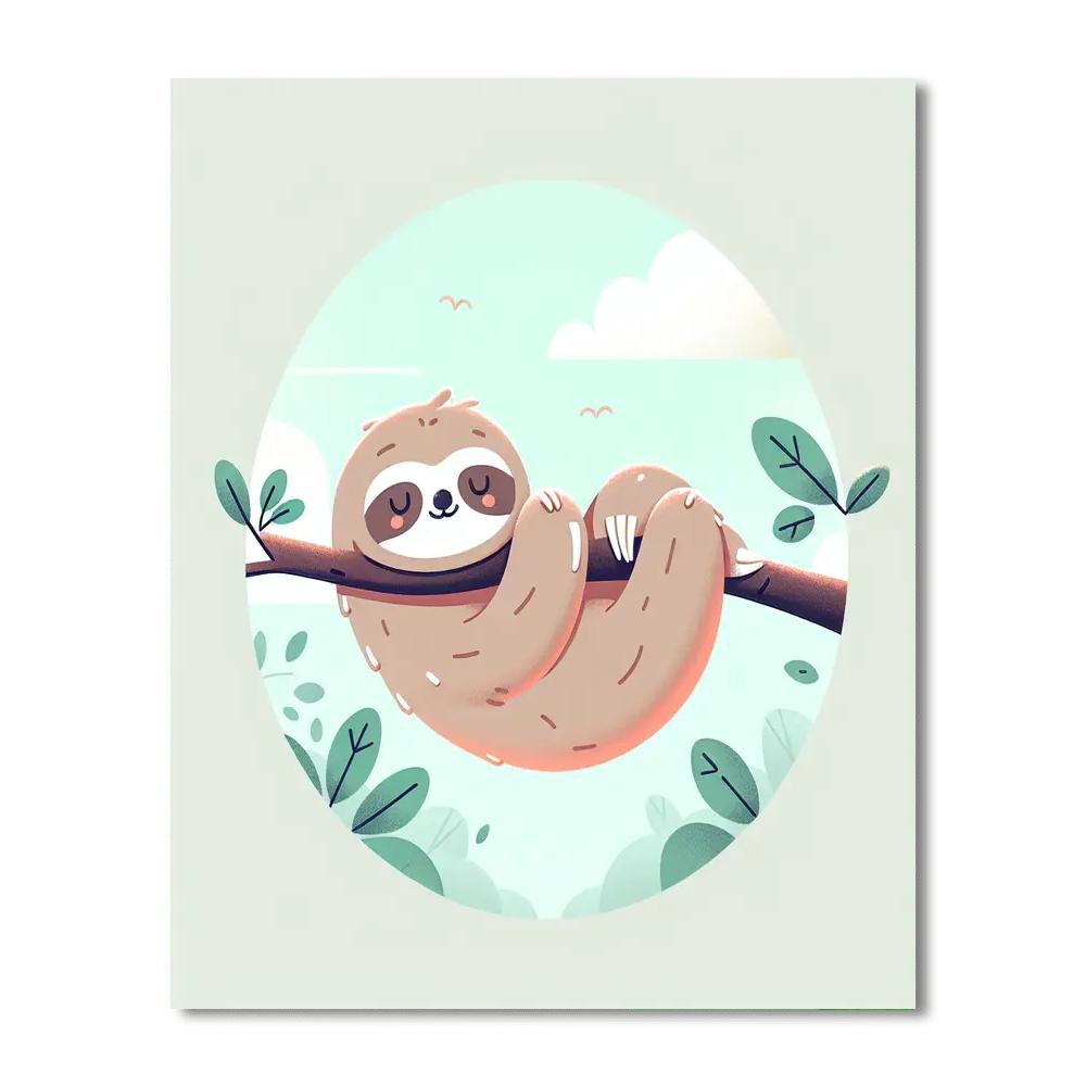 Snuggly Sloths Numbered Painting Kits