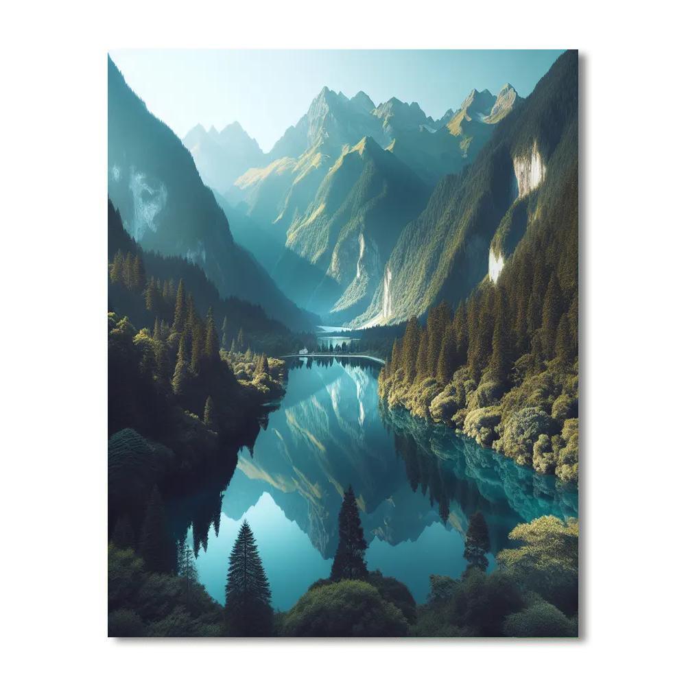 Azure Lake Serenity Numbered Painting Kits