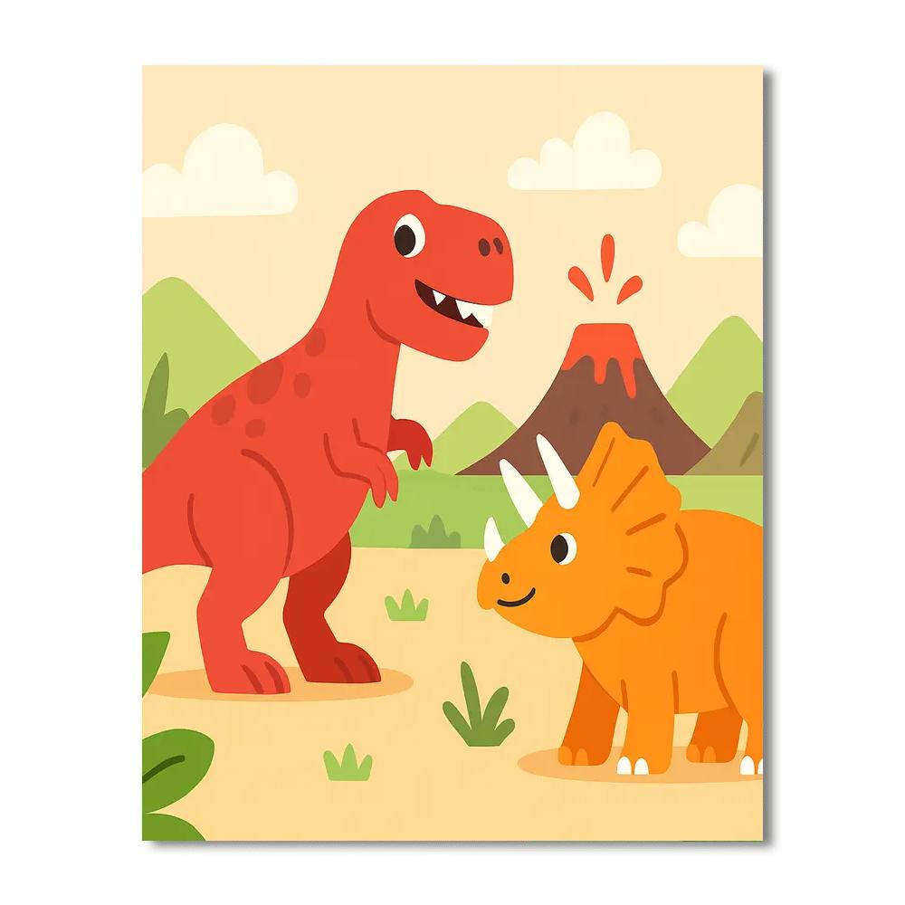 Dino Kingdom Adventure DIY Paint By Numbers