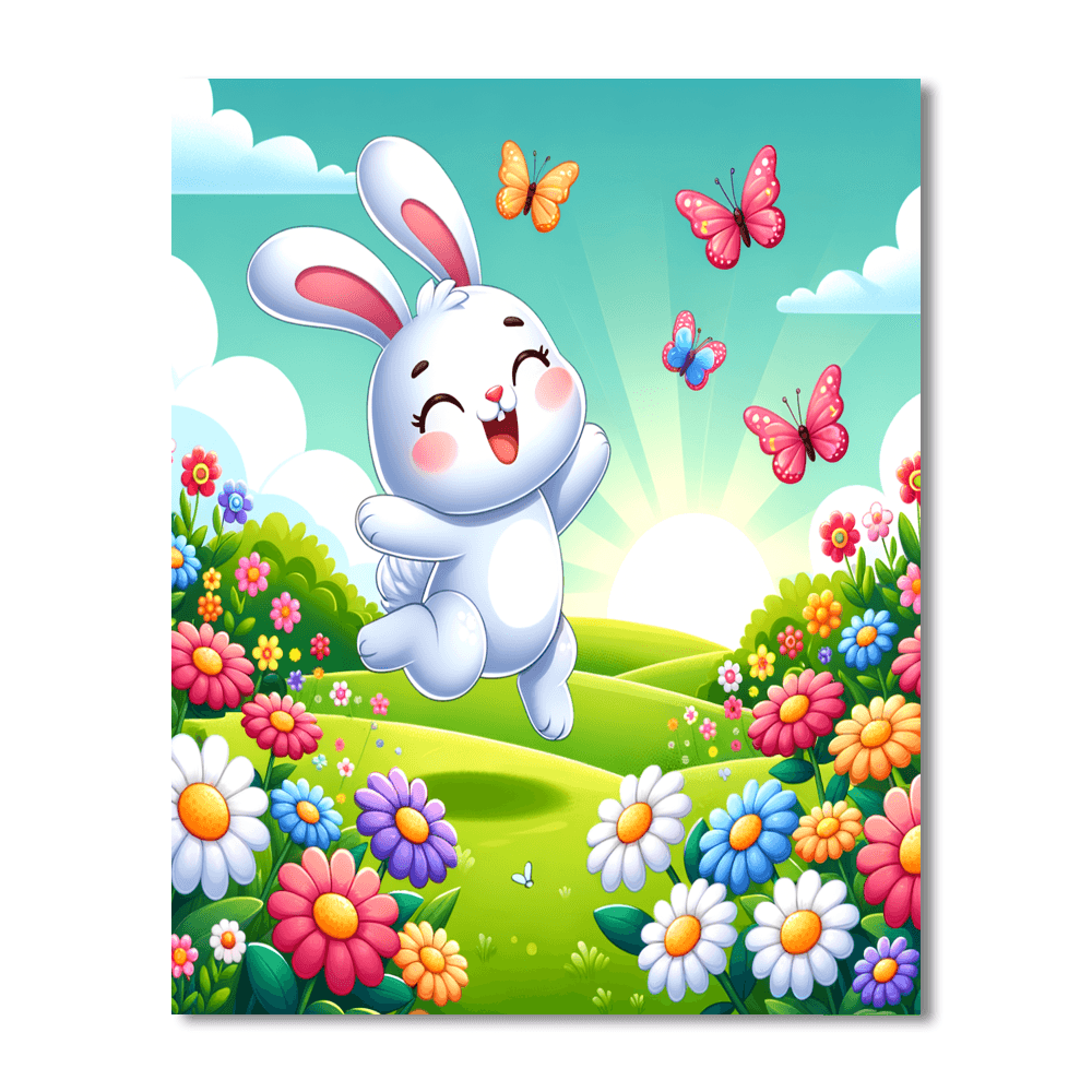 Hoppy Bunny Fun DIY Paint By Numbers