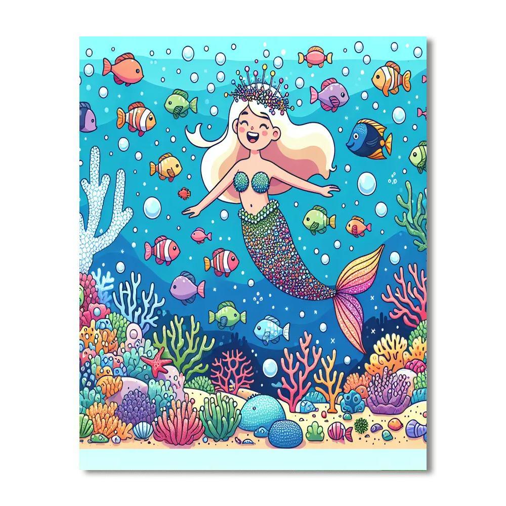 Sparkly Mermaid Painting By Numbers Kit