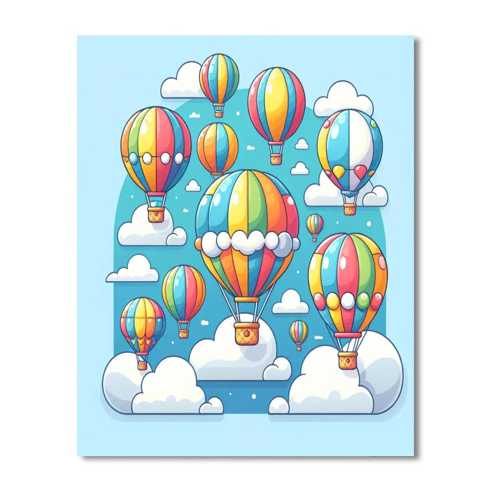 Sunny Sky Adventure Paint By Numbers Art