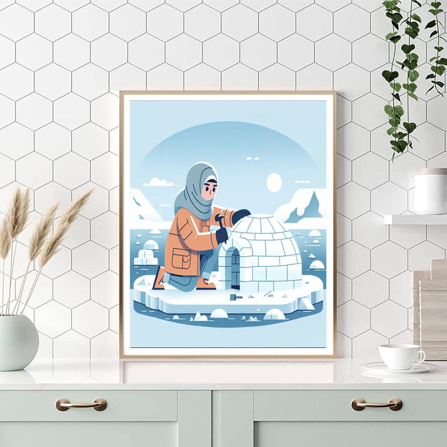 Arctic Survival Adventure Painting Number Kit