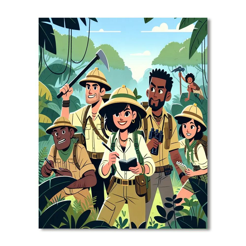 Jungle Explorers' Hidden Valley Number Painting