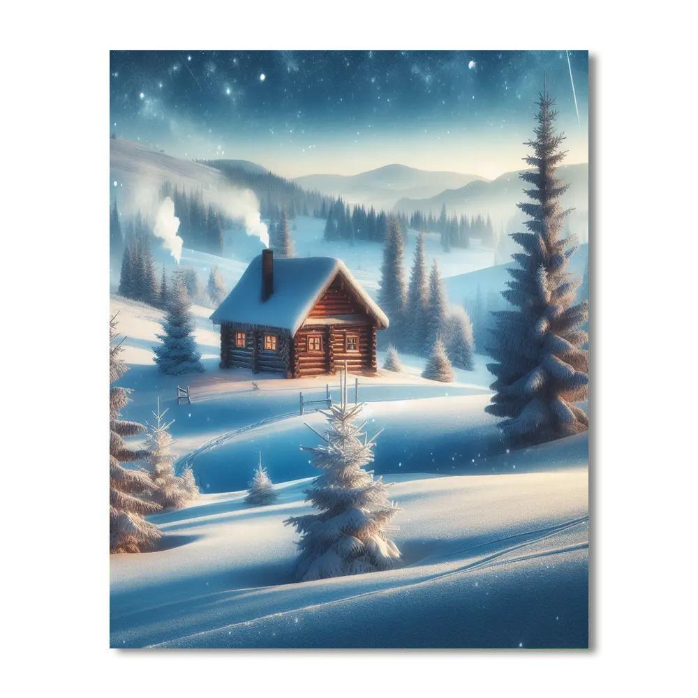 Glistening Winter Escape Painting By Numbers Kit
