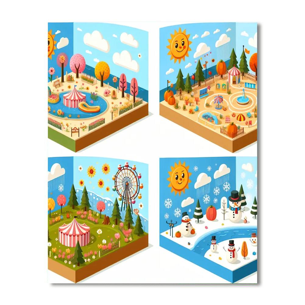 Carnival Of The Seasons Paint By Numbers Art
