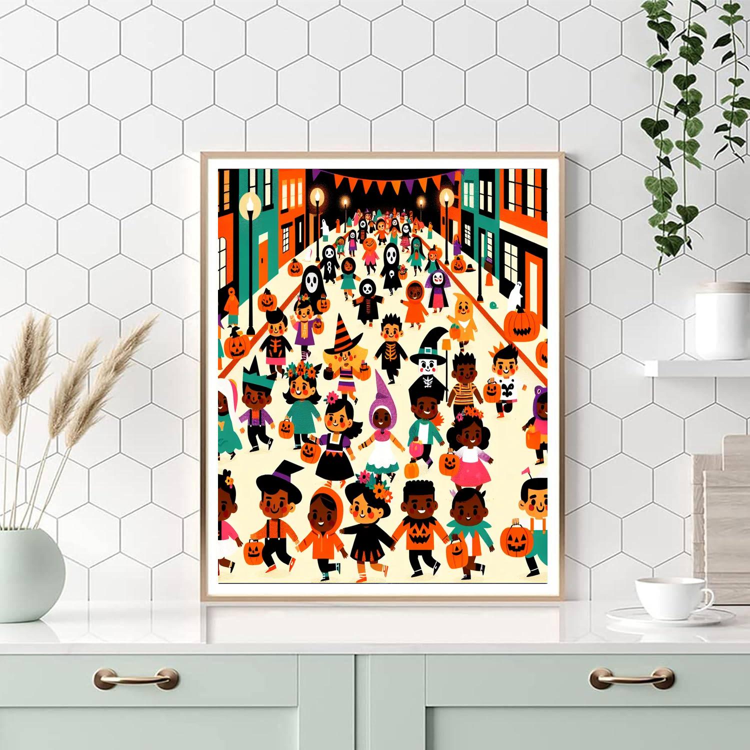 Happy Halloween Parade Numbered Painting Kits