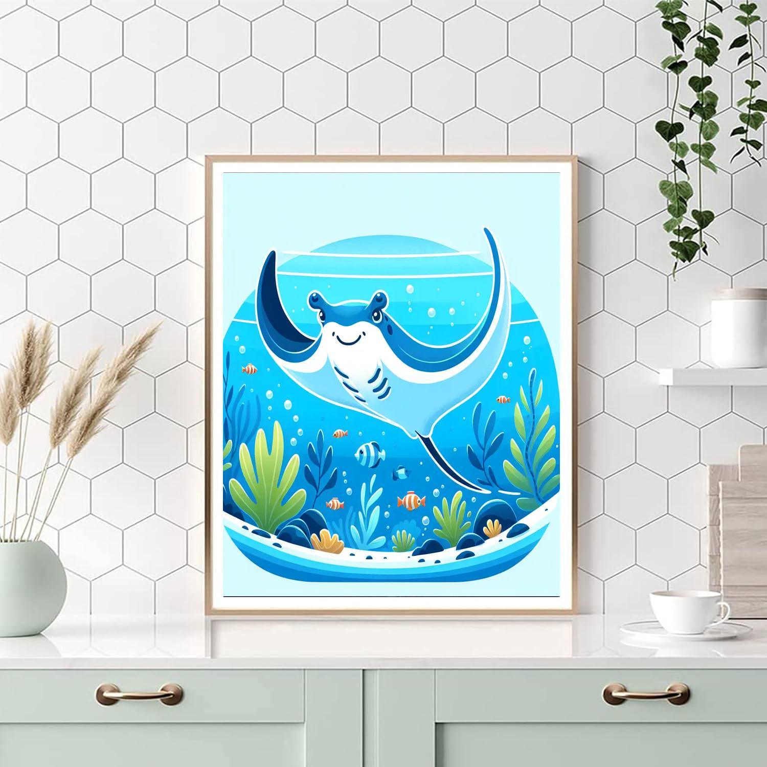 Mighty Manta Ray Numbered Painting Kits