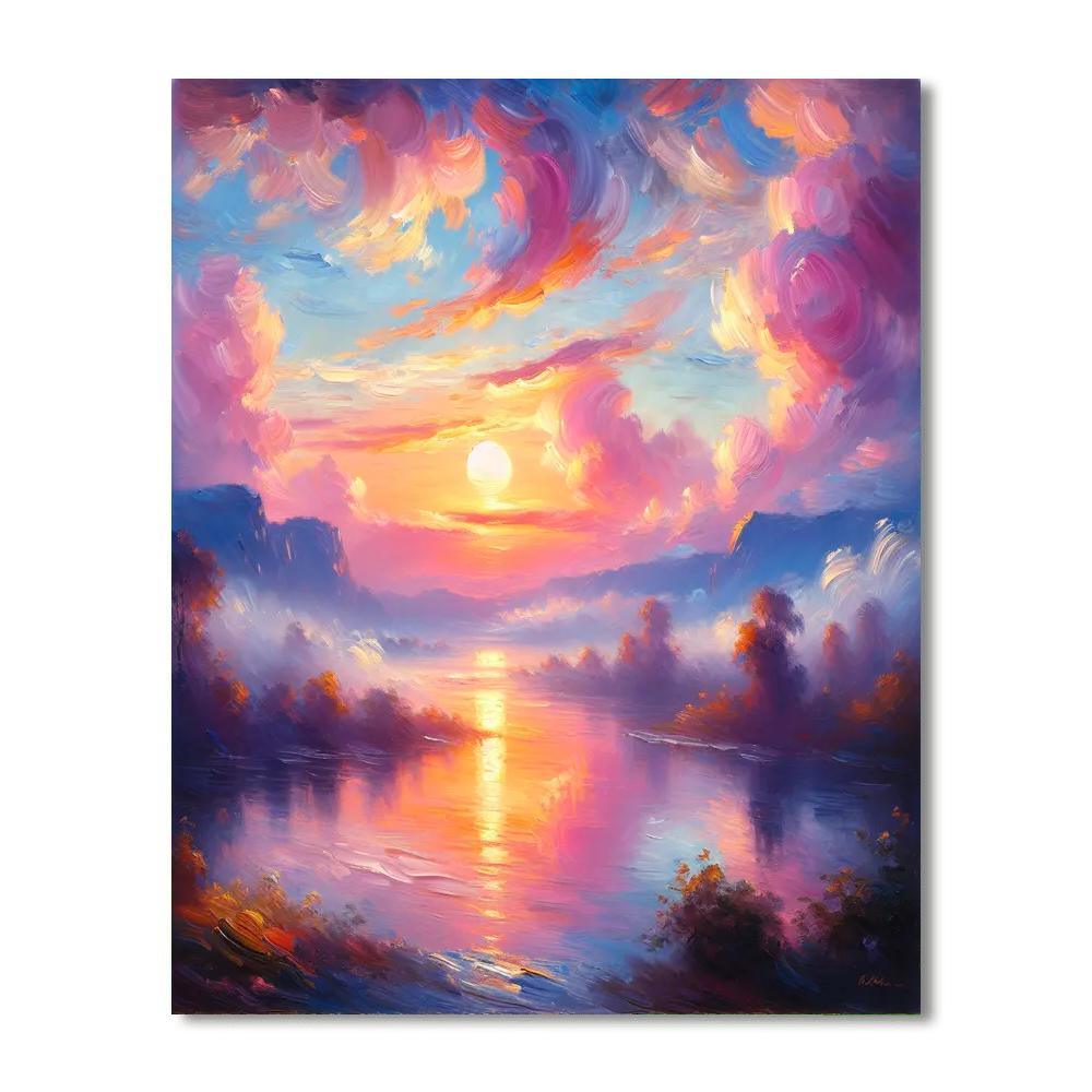 Celestial Sunrise Bliss DIY Paint By Numbers