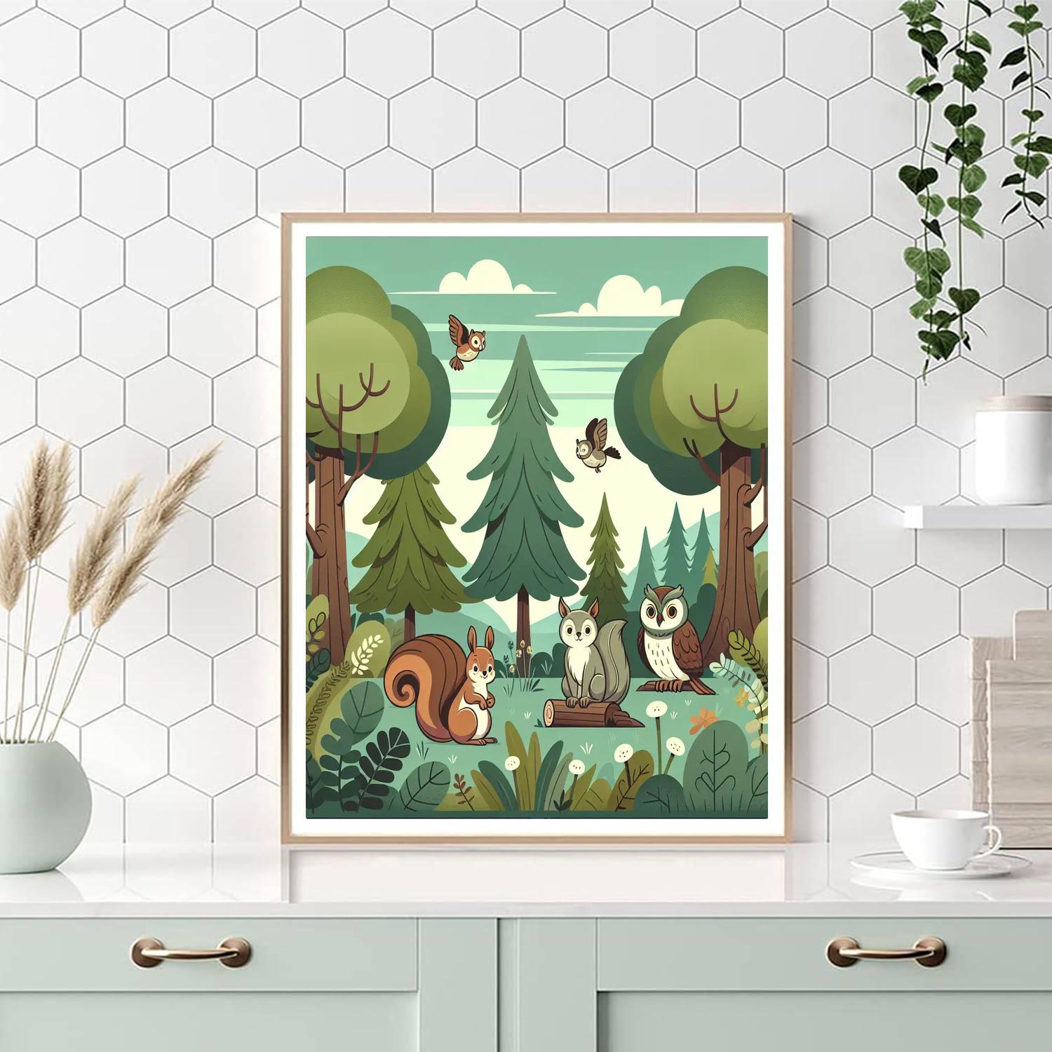 Woodland Retreat Painting Number Kit