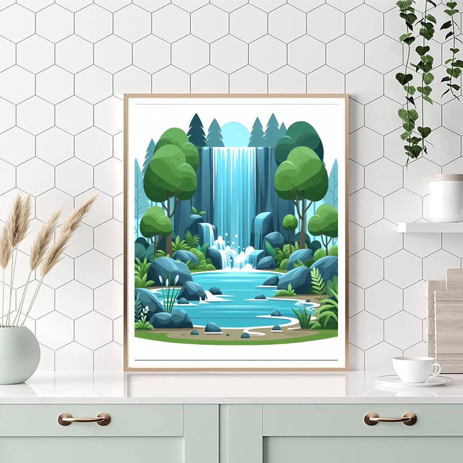 Wonderful Waterfalls Numbered Painting Kits