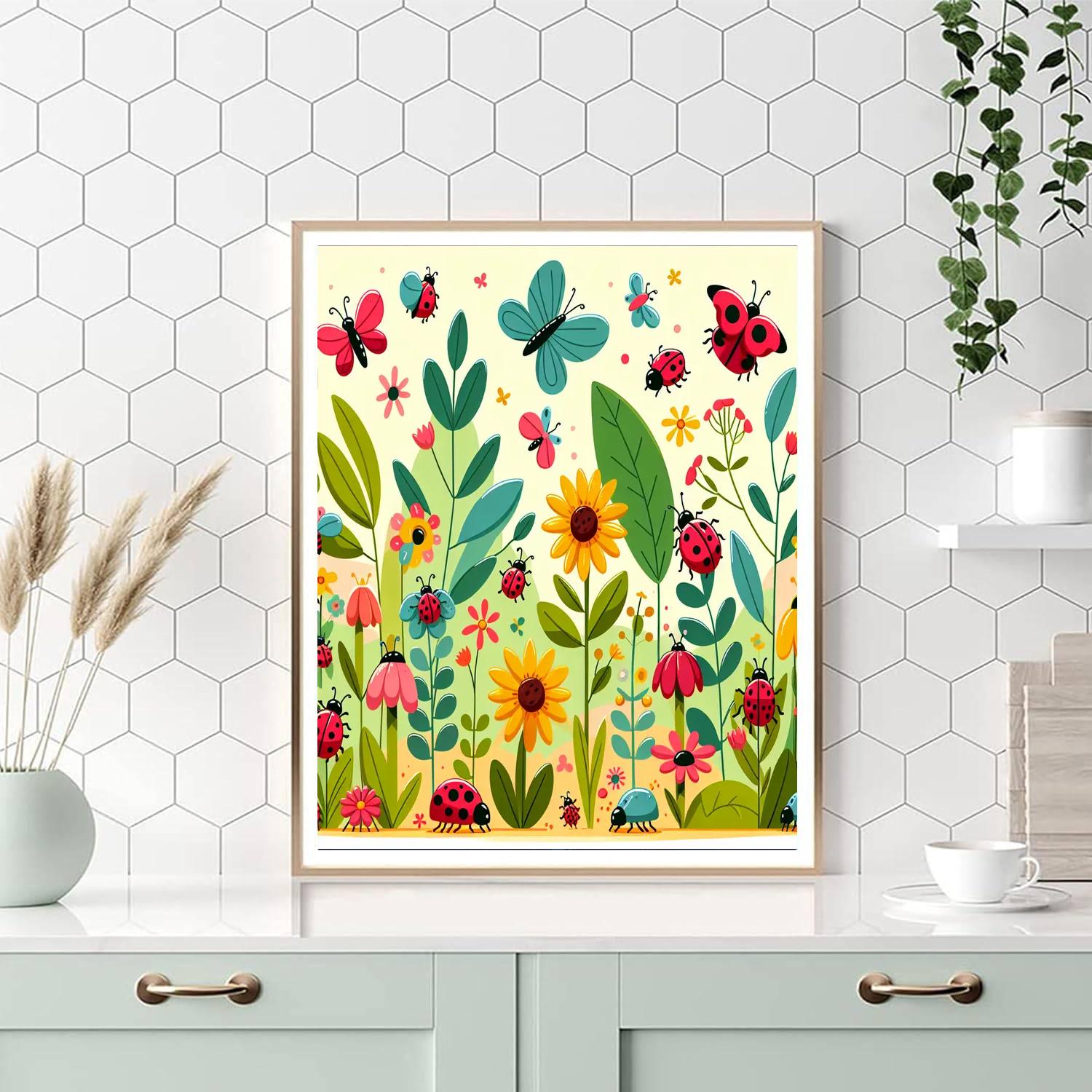 Garden Bug Safari Paint By Numbers Art