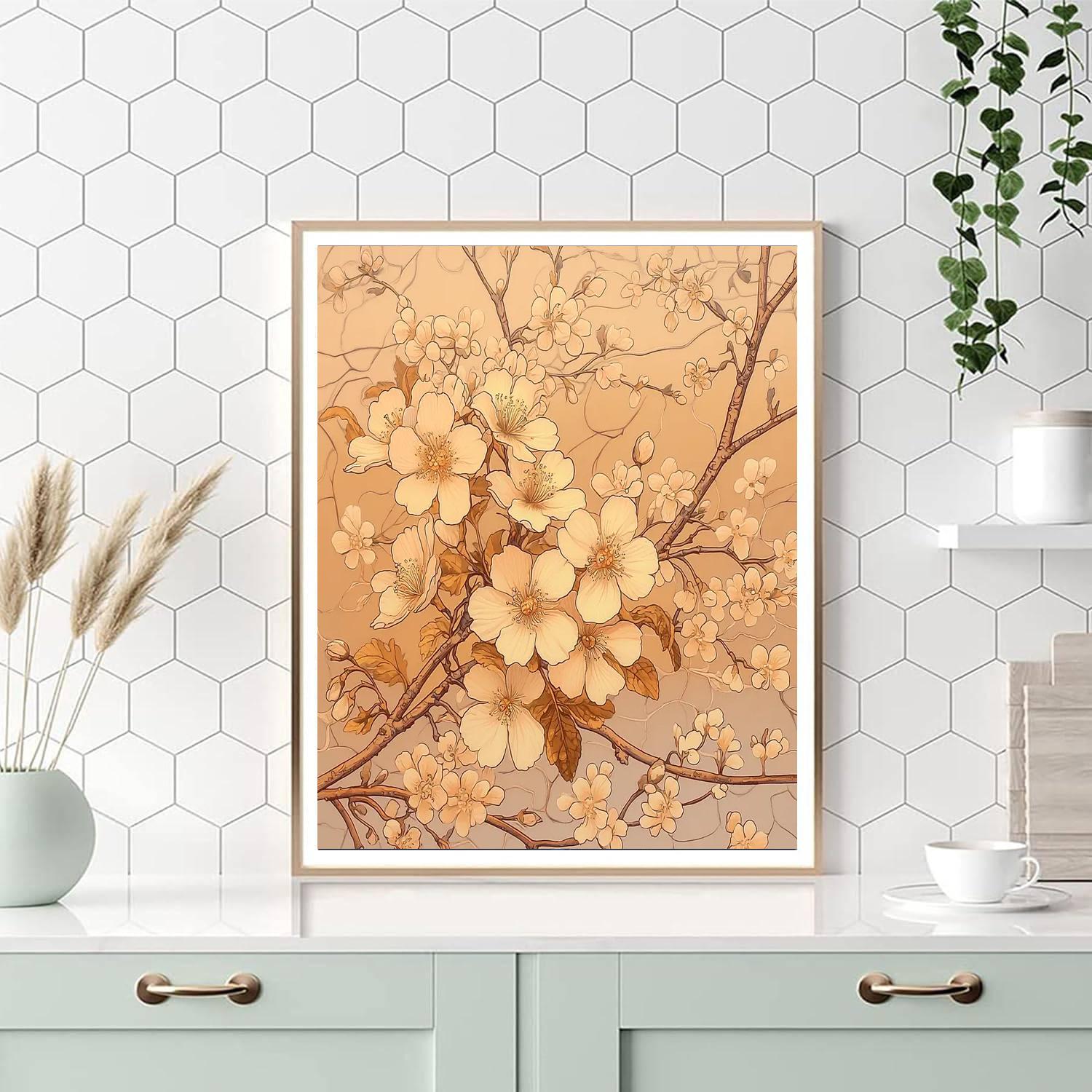 Alphonse Mucha Inspired Harmony Of Ethereal Blooms  Paint By Numbers Kits