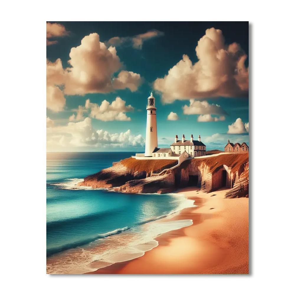 Seaside Lighthouse Haven Paint By Color
