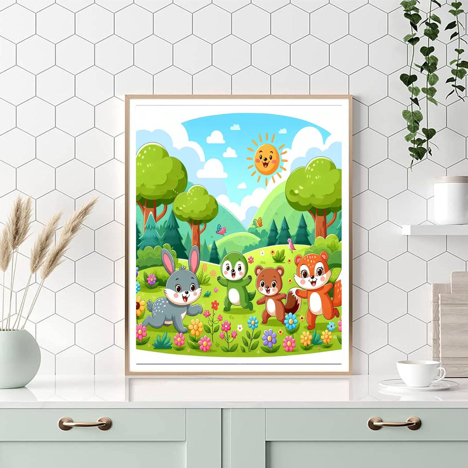 Colorful Creatures Of The Forest Painting Number Kit