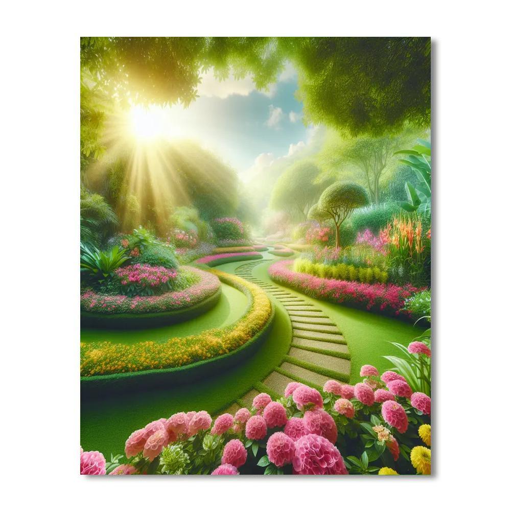 Tranquil Garden Haven Paint By Numbers Art