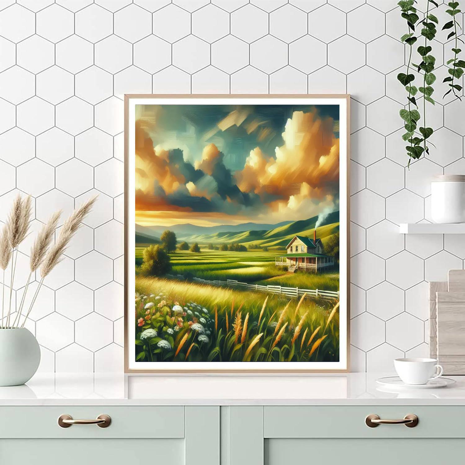 Rustic Countryside Harmony Paint By Number