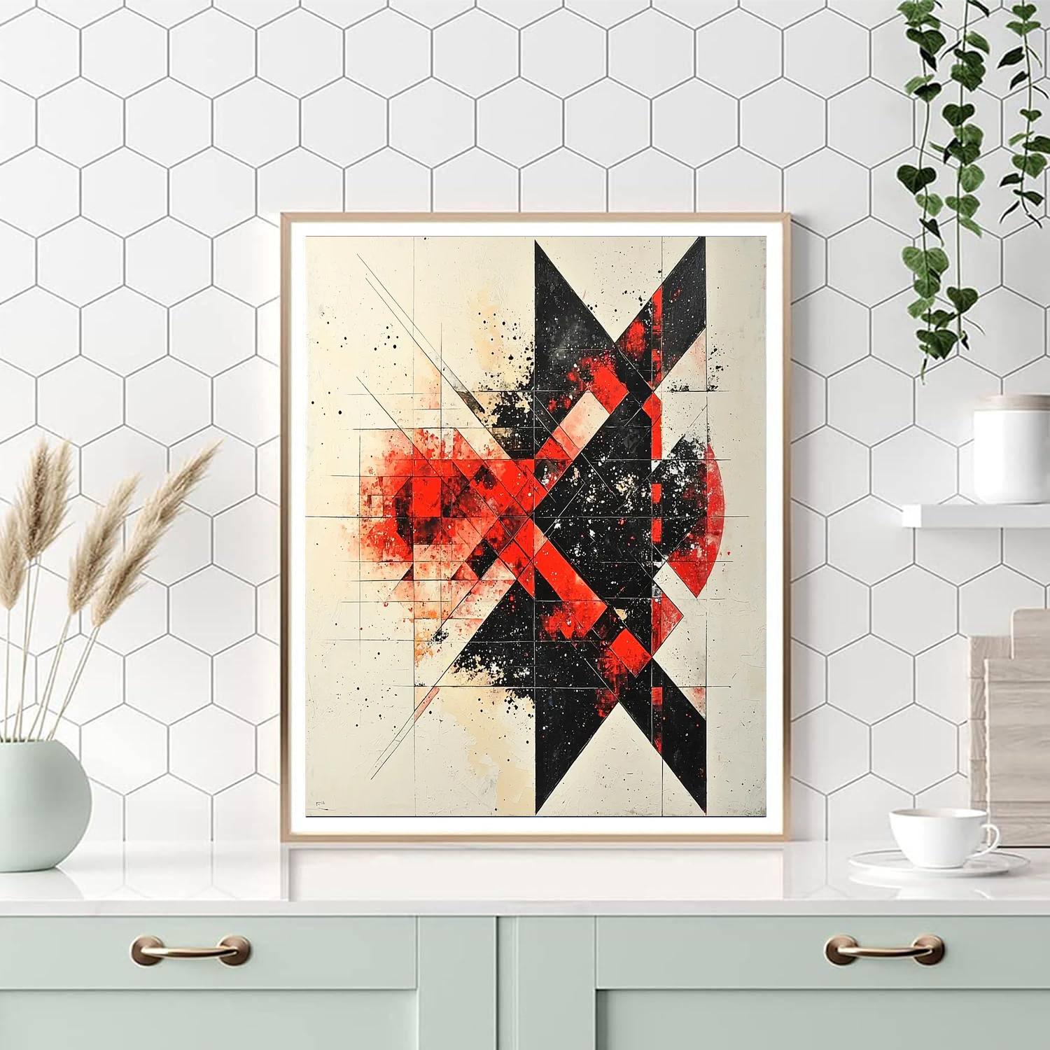 Kazimir Malevich Inspired Radiant Structure  Painting Number Kit