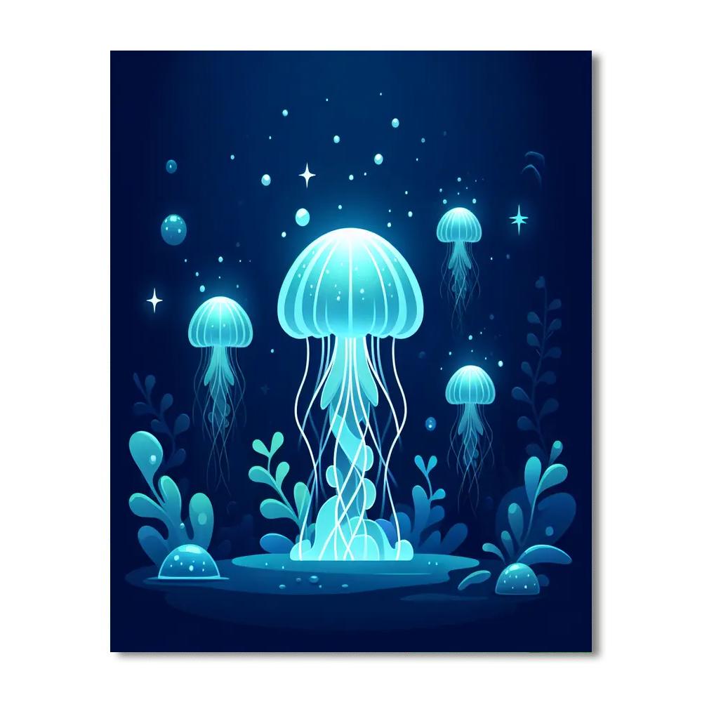Joyful Jellyfish Jubilee Number Painting