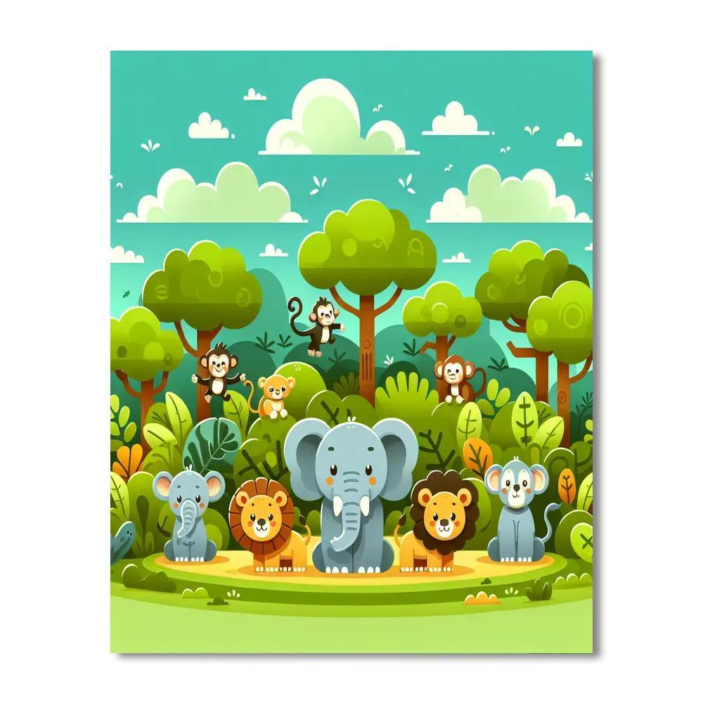 Jungle Jaunt Paint By Color