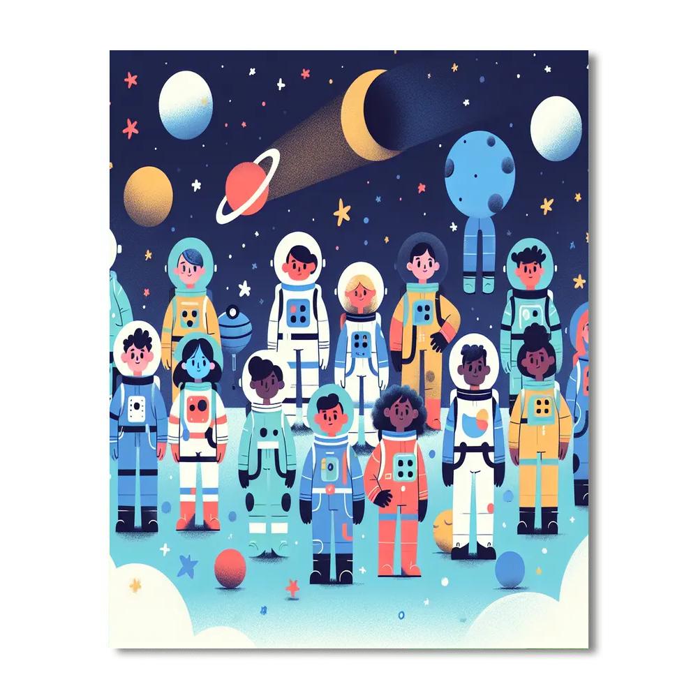 Starlight Adventure Seekers Paint By Numbers Art