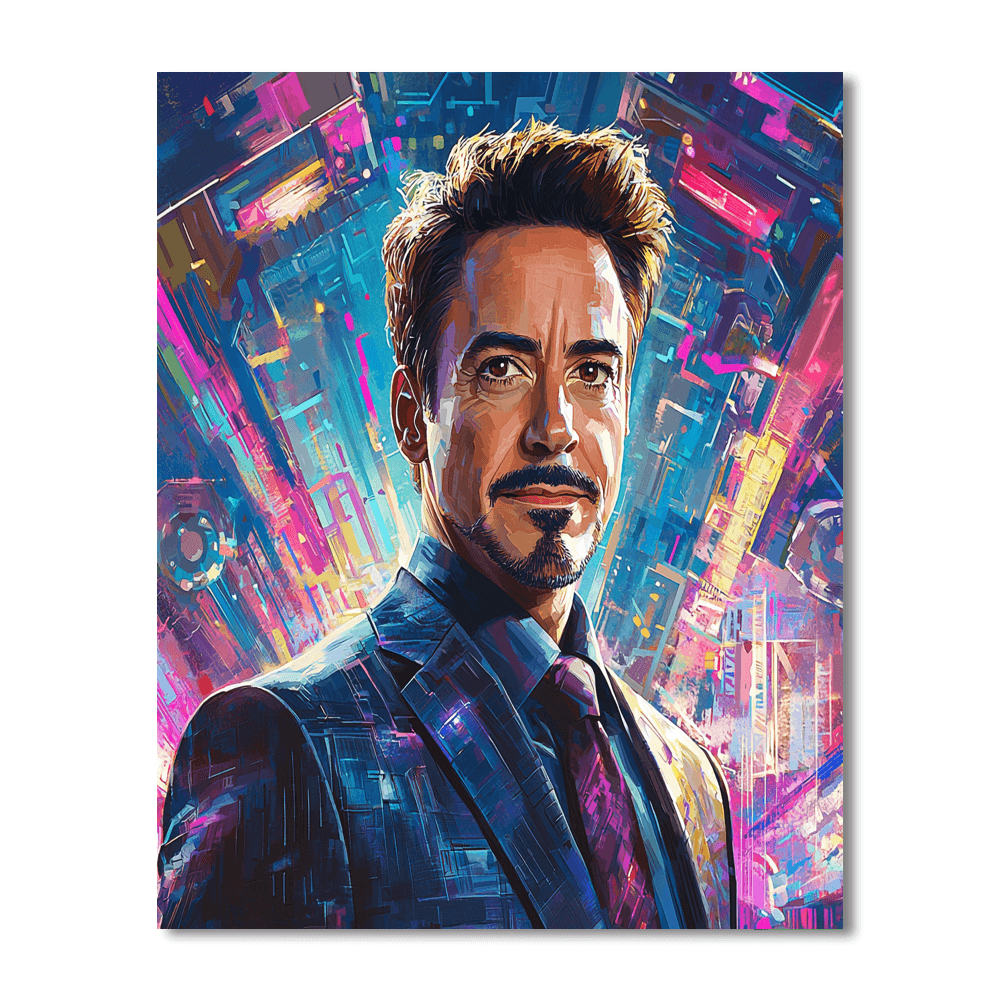 Robert Downey Jr.: The Iron Man Of Hollywood Magic Paint By Number