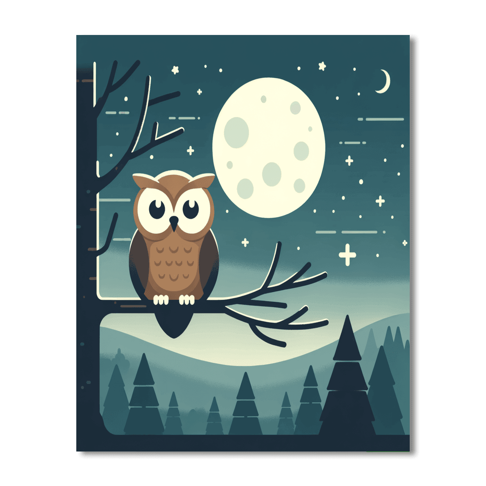 Mystic Night Owl DIY Paint By Numbers