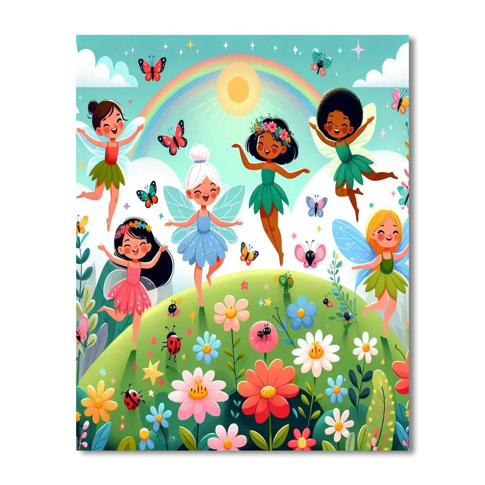 Friendly Fairy Garden Paint By Number