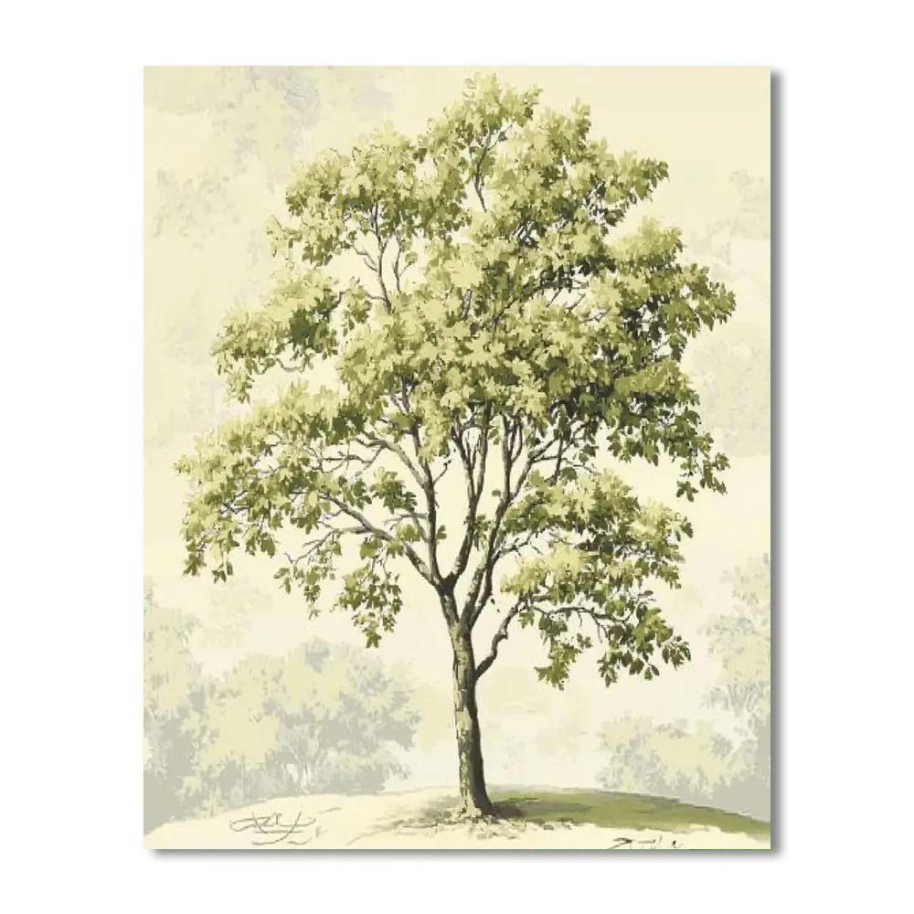 Leonardo Da Vinci Inspired Silent Trees  Number Painting