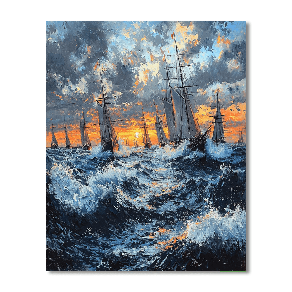 Turner Inspired Historic Maritime Adventures  Painting By Numbers Kit