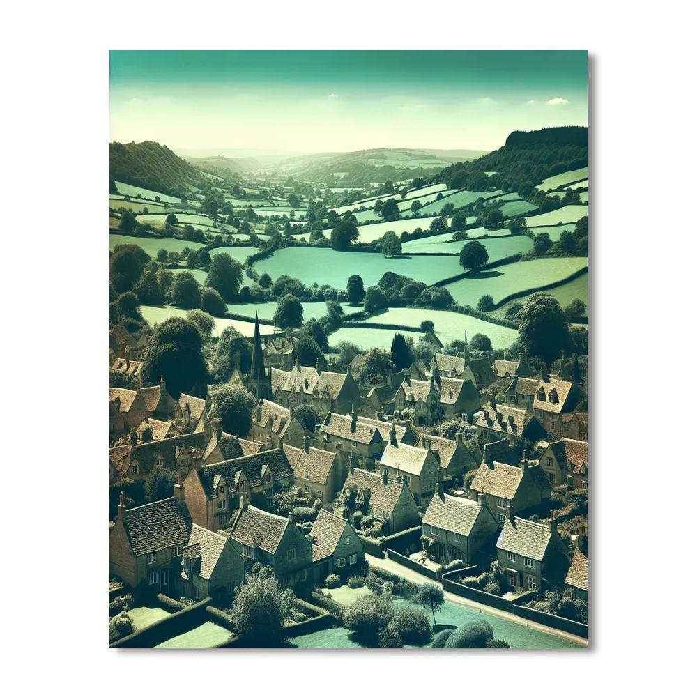 Charming Cotswold Countryside Painting By Numbers Kit