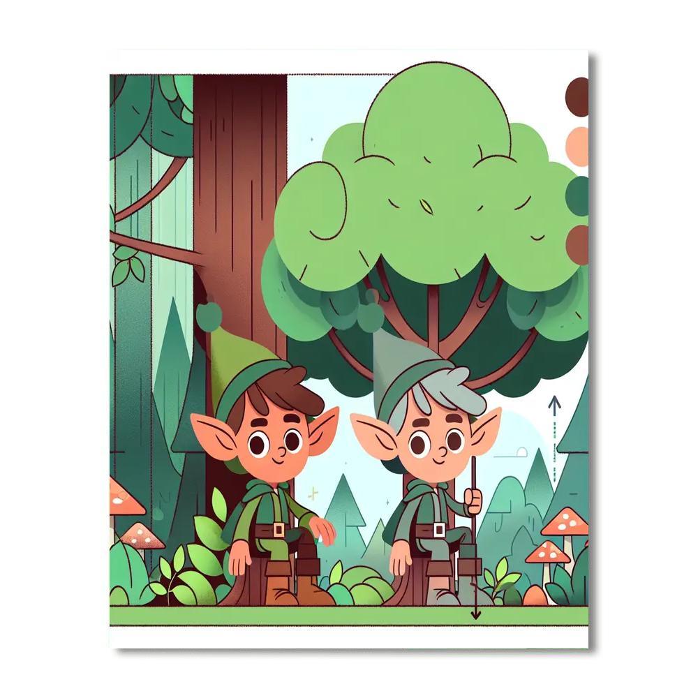 Magical Forest Elf Paint By Number