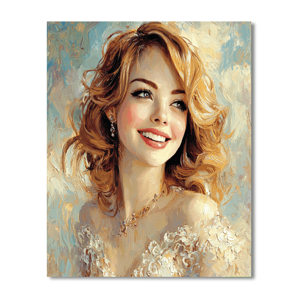 Emma Stone: A Star Rising In La La Land Paint By Numbers Art