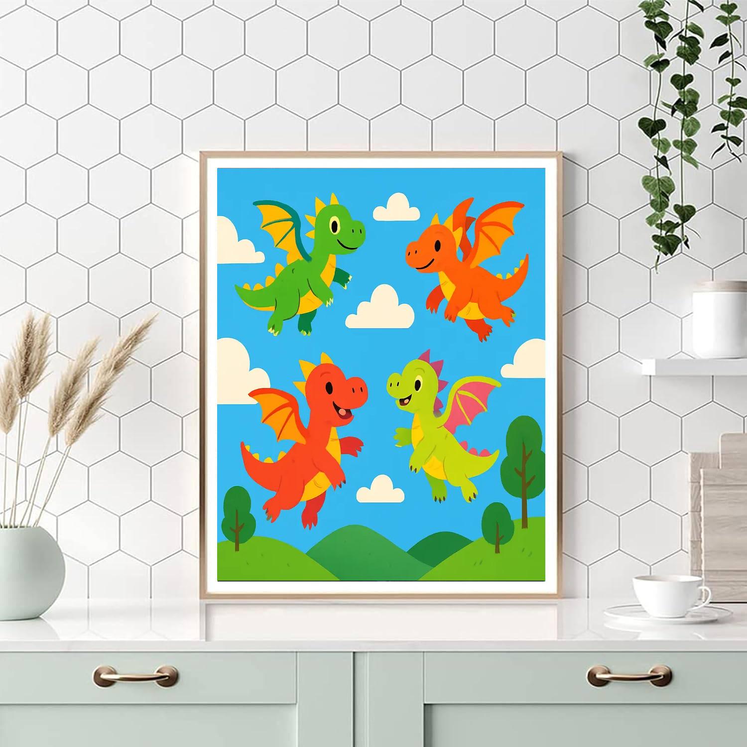 Fantastic Dragon Flight Paint By Numbers