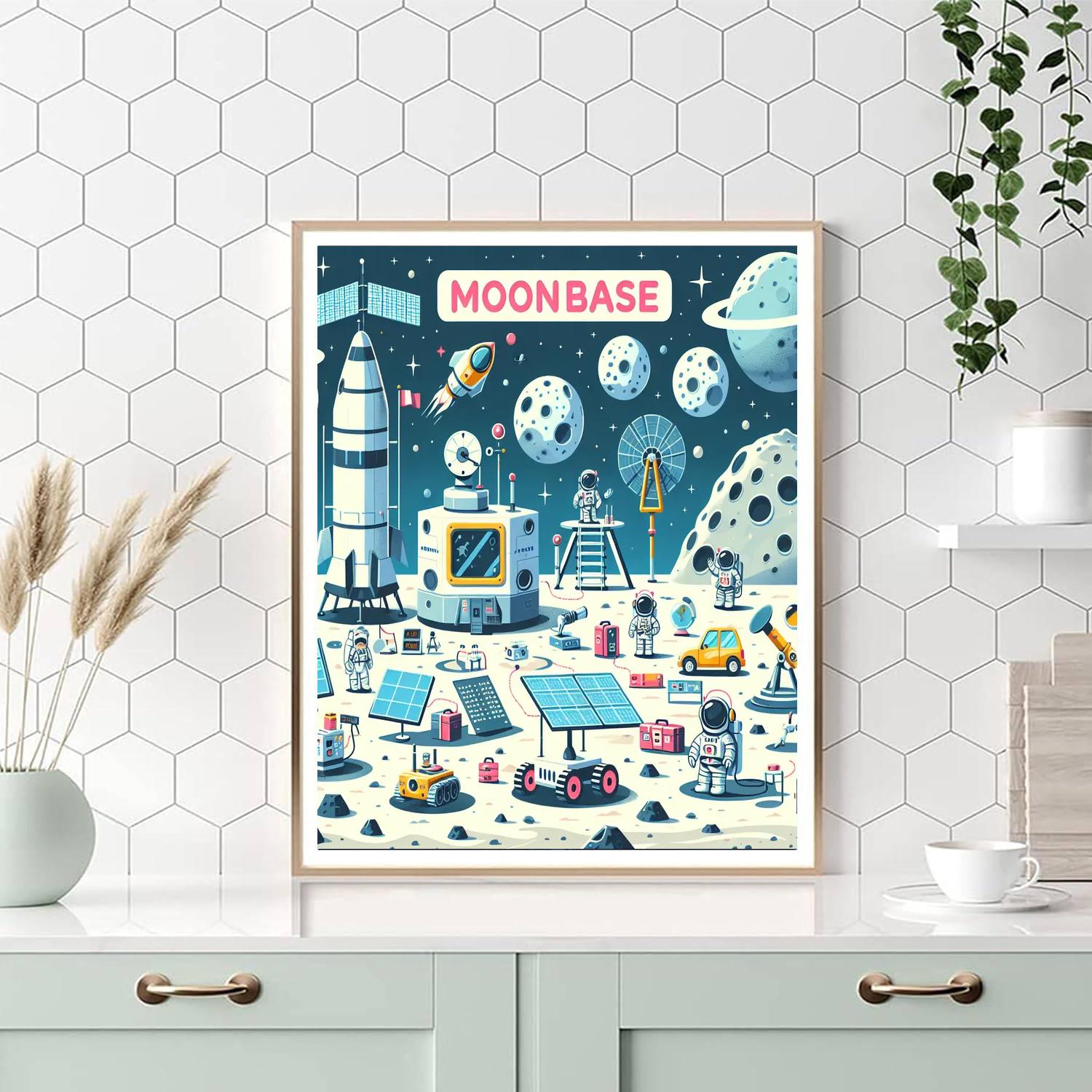 Moonbase Exploration Numbered Painting Kits
